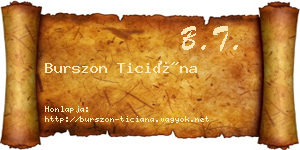 Burszon Ticiána névjegykártya